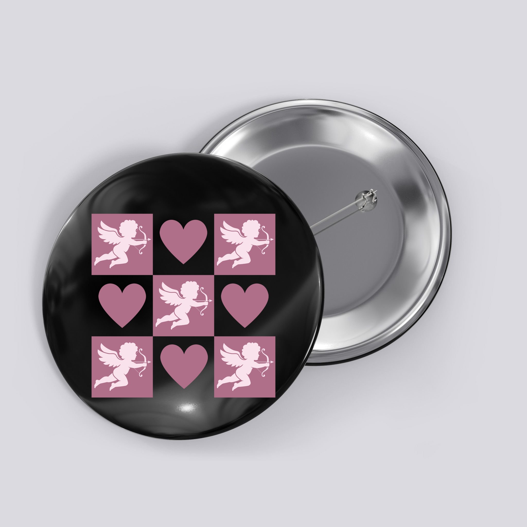 Cupid Valentines Day Heart Love Button