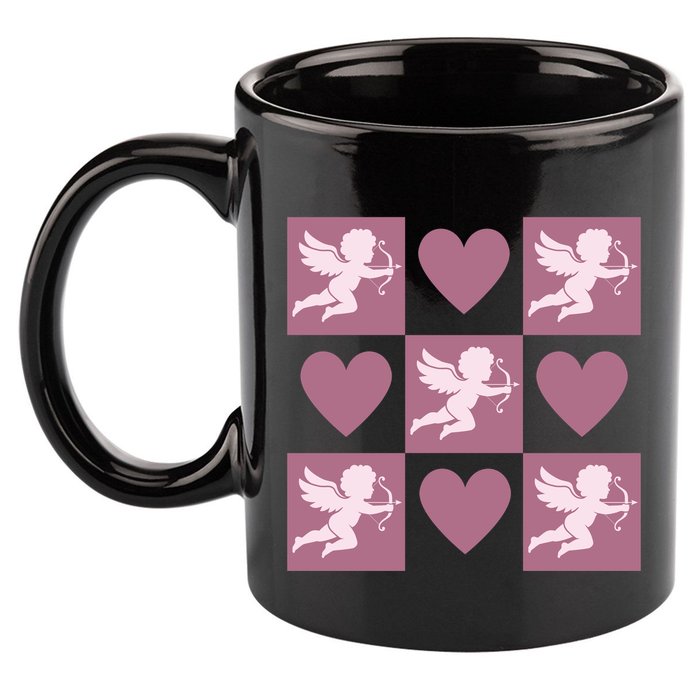 Cupid Valentines Day Heart Love 11oz C Handle Ceramic Mug