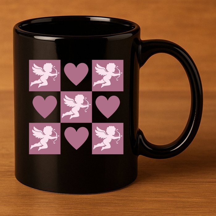 Cupid Valentines Day Heart Love 11oz C Handle Ceramic Mug