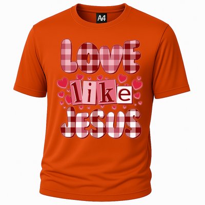 Cute Valentines Day Love Like Jesus Cooling Performance Crew T-Shirt