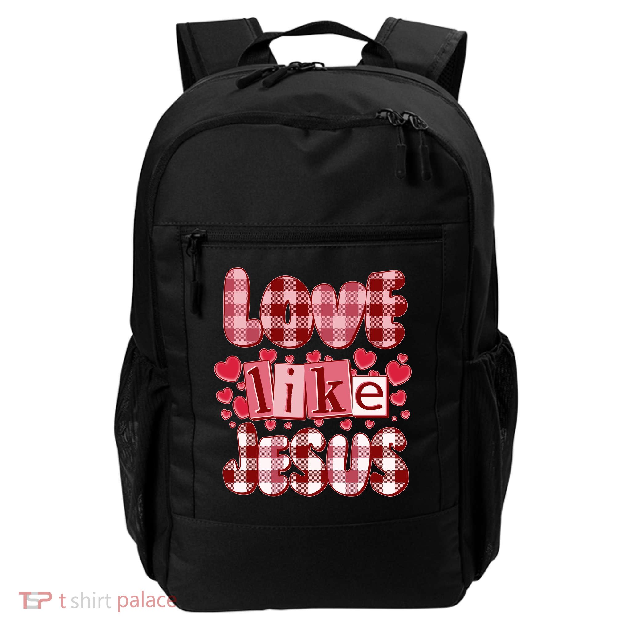 Cute Valentines Day Love Like Jesus Backpack