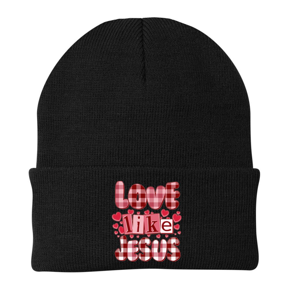 Cute Valentines Day Love Like Jesus Beanie