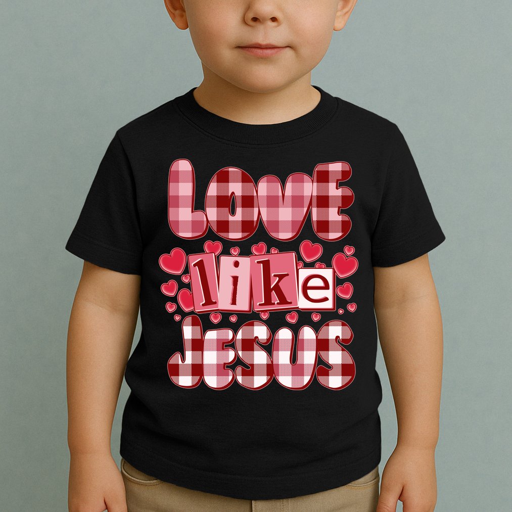 Cute Valentines Day Love Like Jesus Toddler T-Shirt