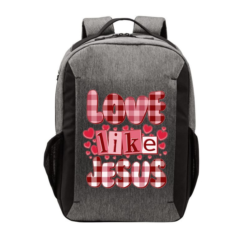 Cute Valentines Day Love Like Jesus Vector Backpack