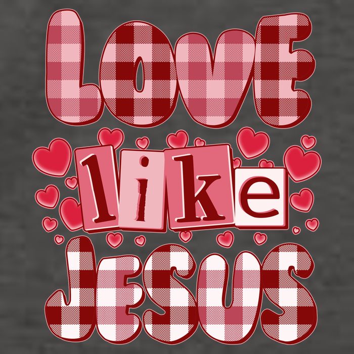 Cute Valentines Day Love Like Jesus Vector Backpack