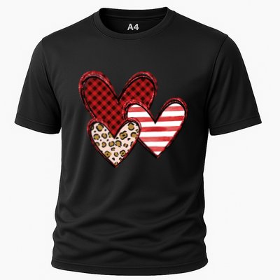Cute Valentines Day Heart Pattern Performance Shirt