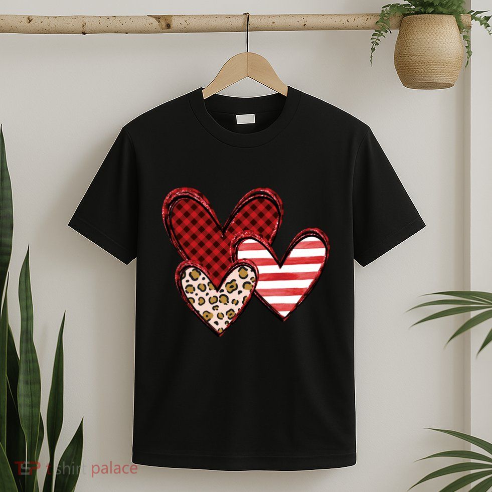 Cute Valentines Day Heart Pattern T-Shirt