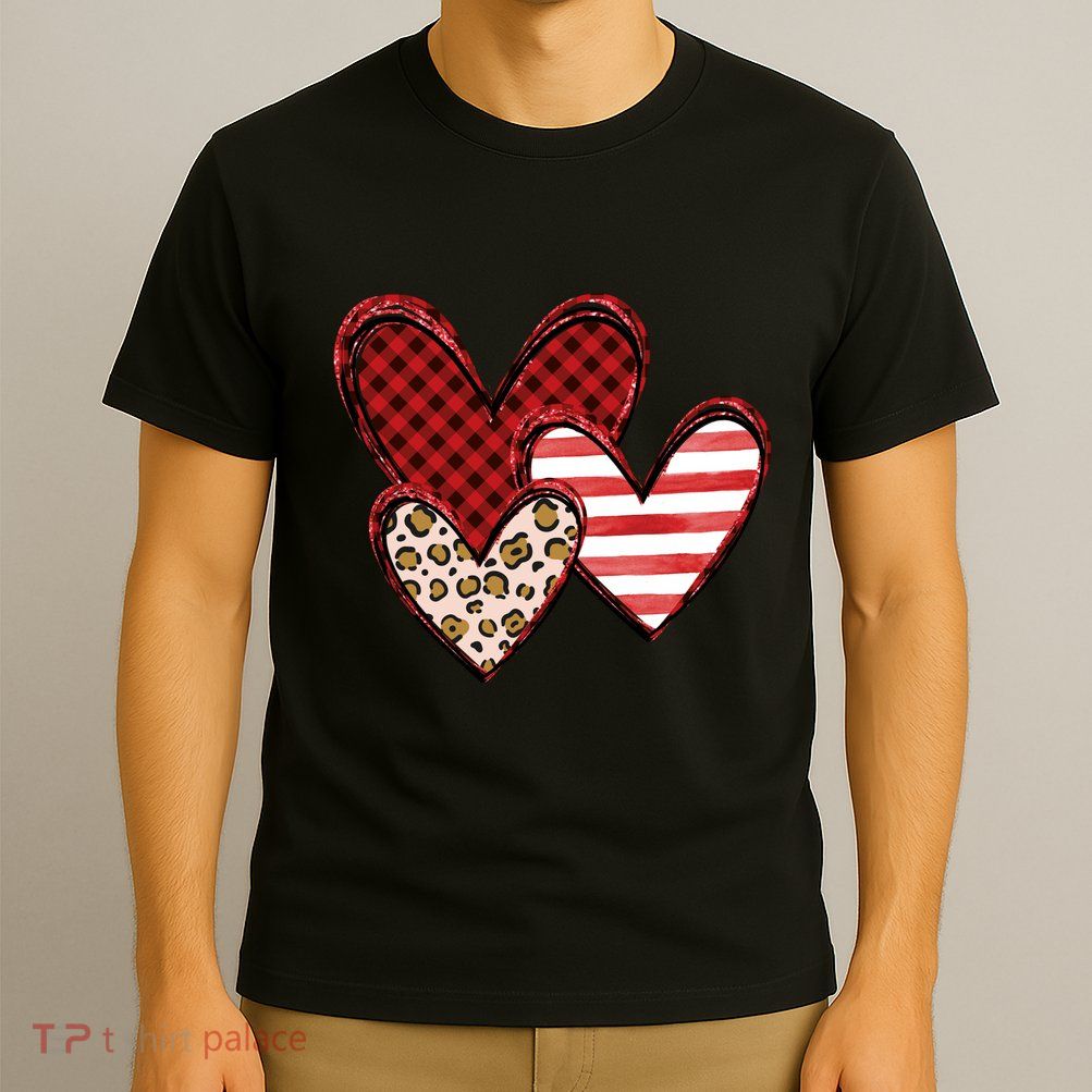 Cute Valentines Day Heart Pattern T-Shirt