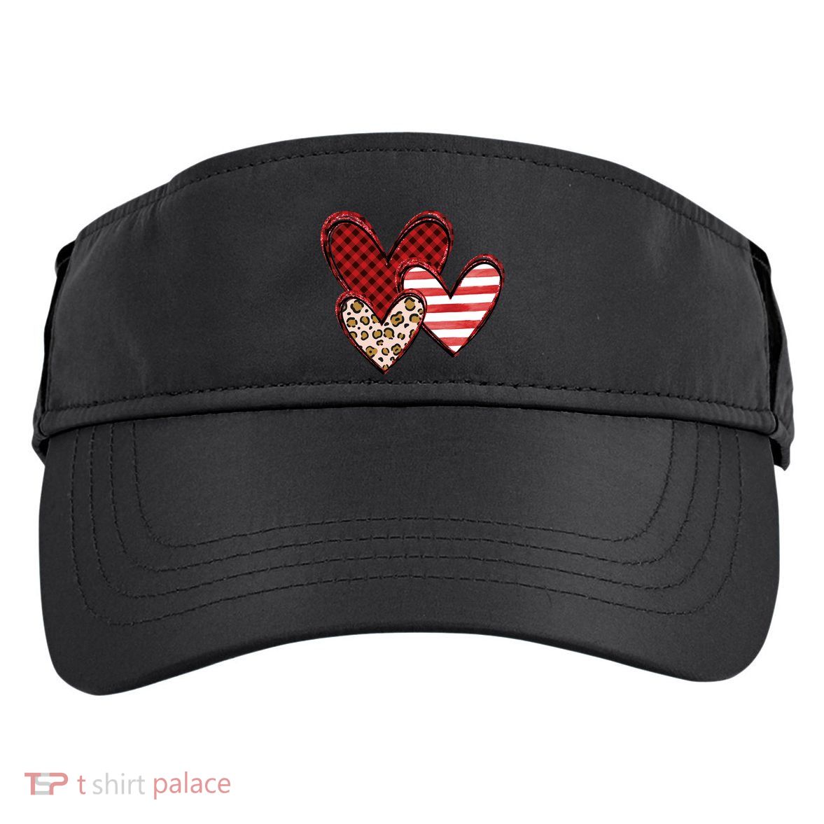 Cute Valentines Day Heart Pattern Adult Drive Performance Visor
