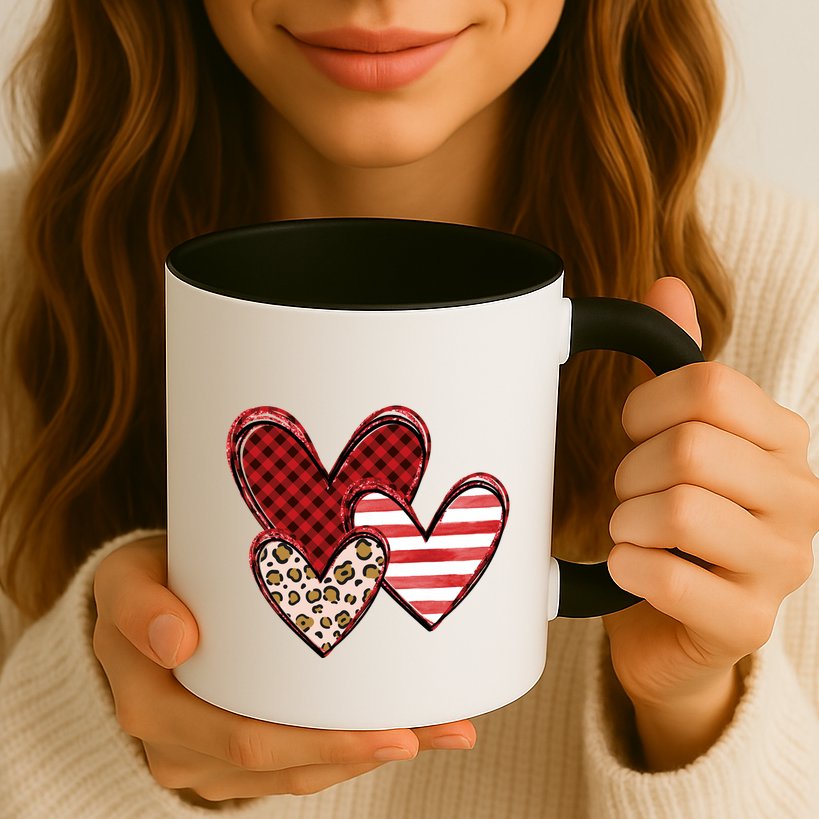 Cute Valentines Day Heart Pattern Mug