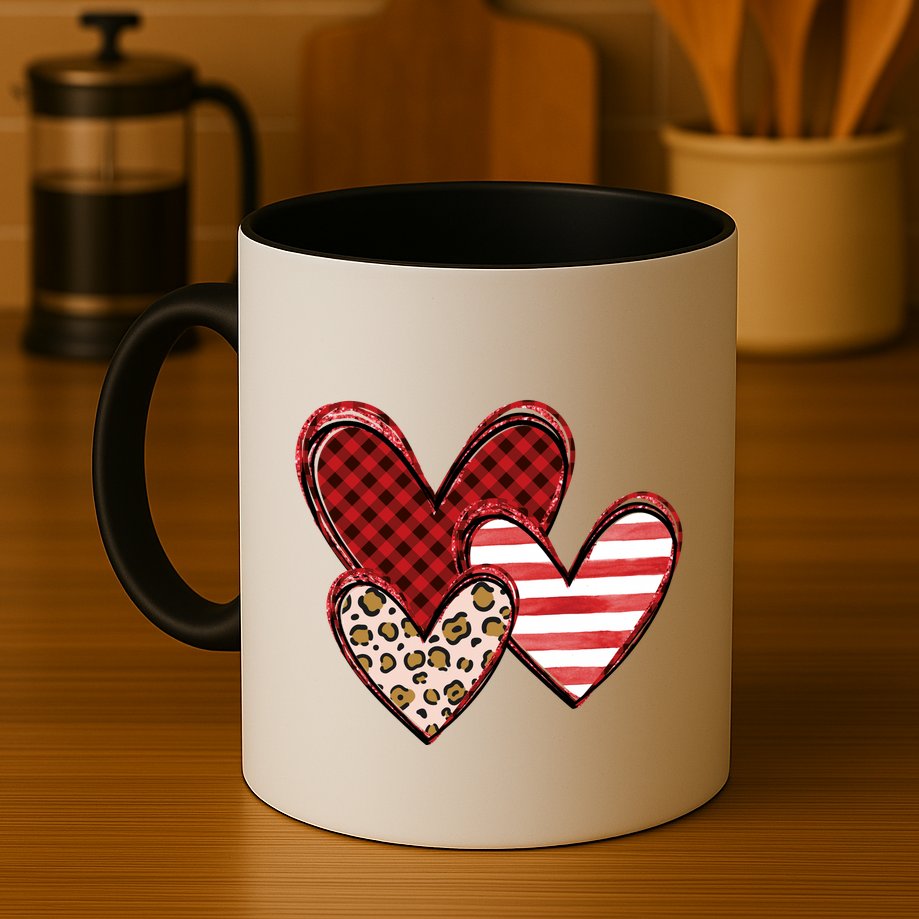 Cute Valentines Day Heart Pattern Mug