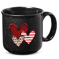 Cute Valentines Day Heart Pattern 15oz Campfire Ceramic Mug