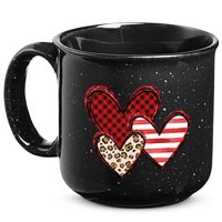 Cute Valentines Day Heart Pattern 15oz Campfire Ceramic Mug