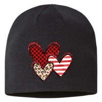Cute Valentines Day Heart Pattern Sustainable Beanie