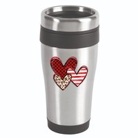Cute Valentines Day Heart Pattern 16oz Travel Tumbler