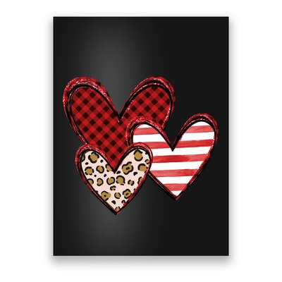 Cute Valentines Day Heart Pattern Poster