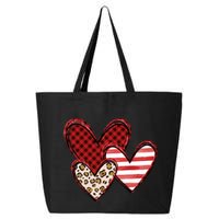 Cute Valentines Day Heart Pattern 25L Jumbo Tote