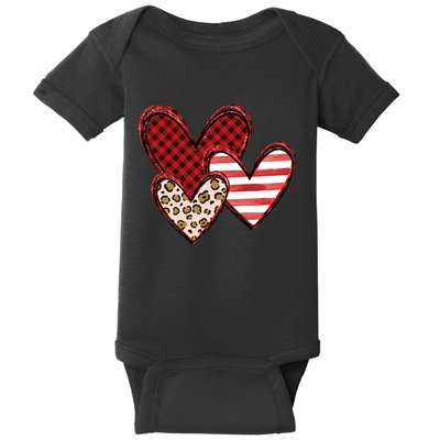 Cute Valentines Day Heart Pattern Baby Bodysuit