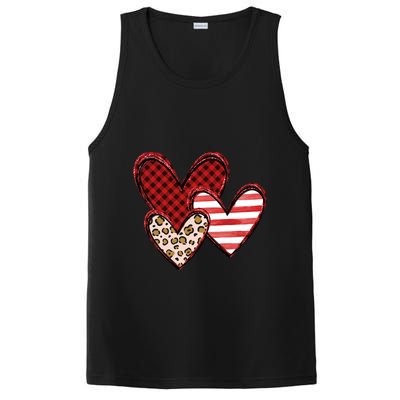 Cute Valentines Day Heart Pattern PosiCharge Competitor Tank