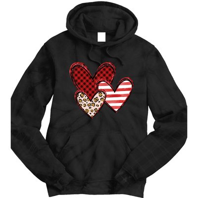 Cute Valentines Day Heart Pattern Tie Dye Hoodie