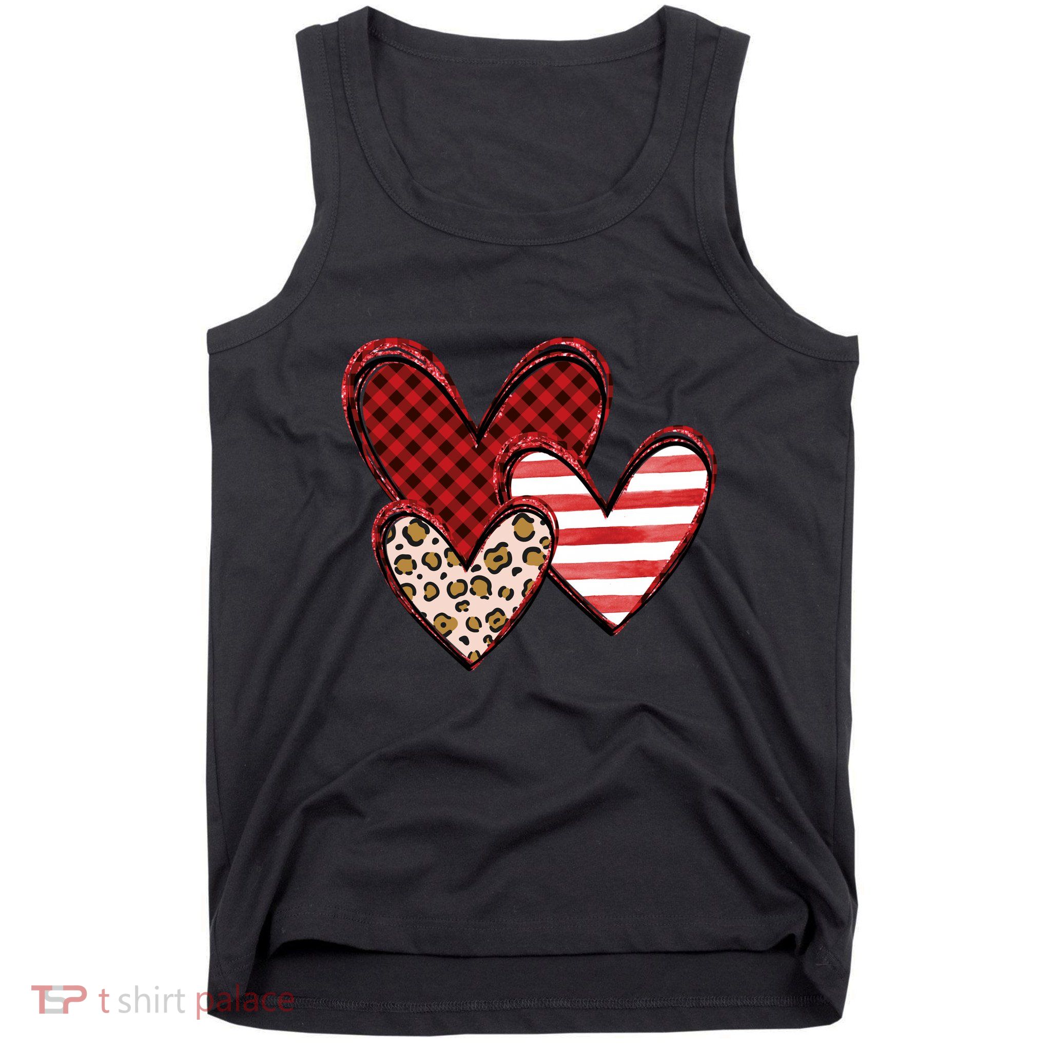 Cute Valentines Day Heart Pattern Tank Top