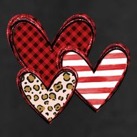 Cute Valentines Day Heart Pattern Golf Towel