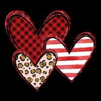 Cute Valentines Day Heart Pattern Crop Top