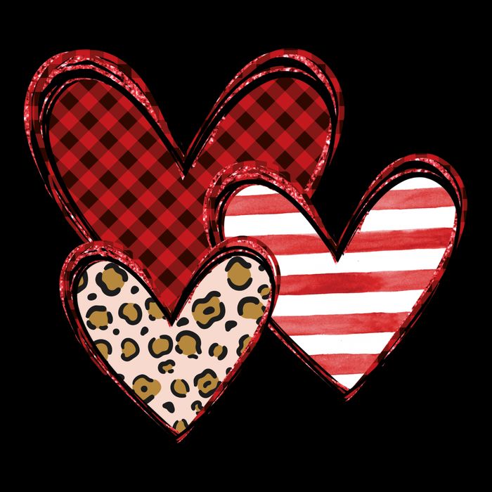 Cute Valentines Day Heart Pattern Crop Top