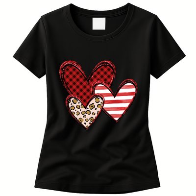 Cute Valentines Day Heart Pattern Womens T-Shirt