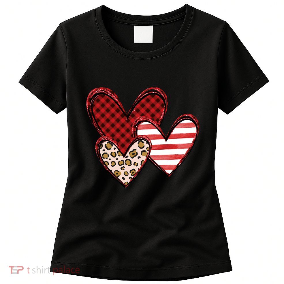 Cute Valentines Day Heart Pattern Womens T-Shirt