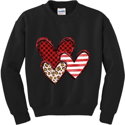 Cute Valentines Day Heart Pattern Kids Sweatshirt