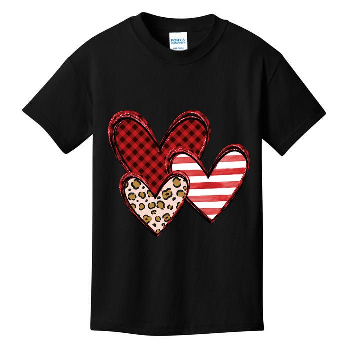 Cute Valentines Day Heart Pattern Kids T-Shirt