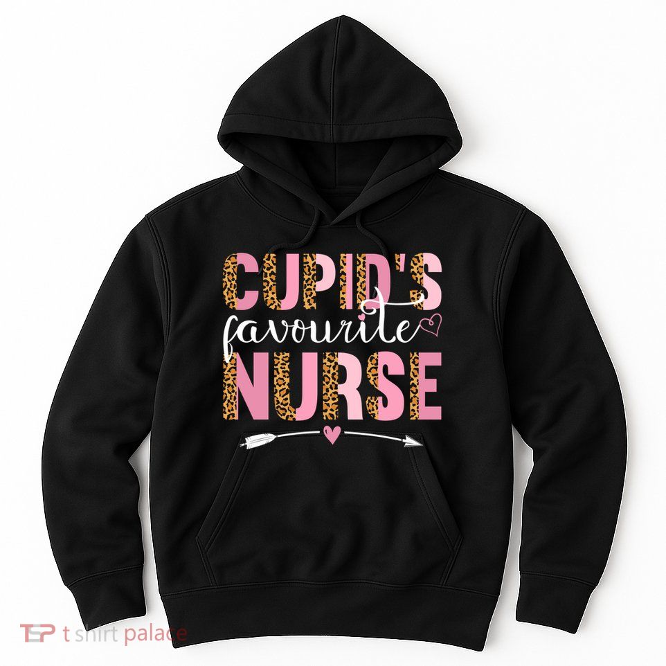 Cute Valentines Day Cupids Favorite Nurse Hoodie