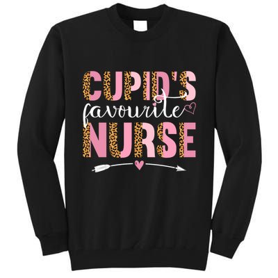 Cute Valentines Day Cupids Favorite Nurse Tall Sweatshirt