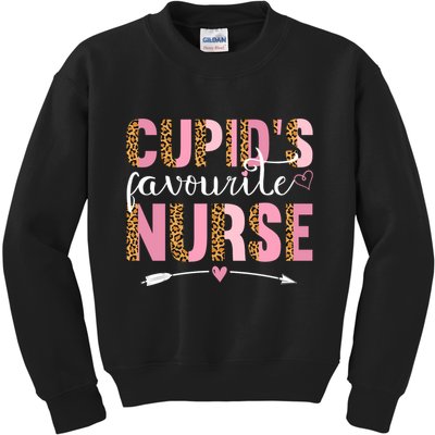 Cute Valentines Day Cupids Favorite Nurse Kids Sweatshirt