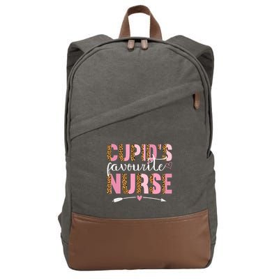 Cute Valentines Day Cupids Favorite Nurse Cotton Canvas Backpack