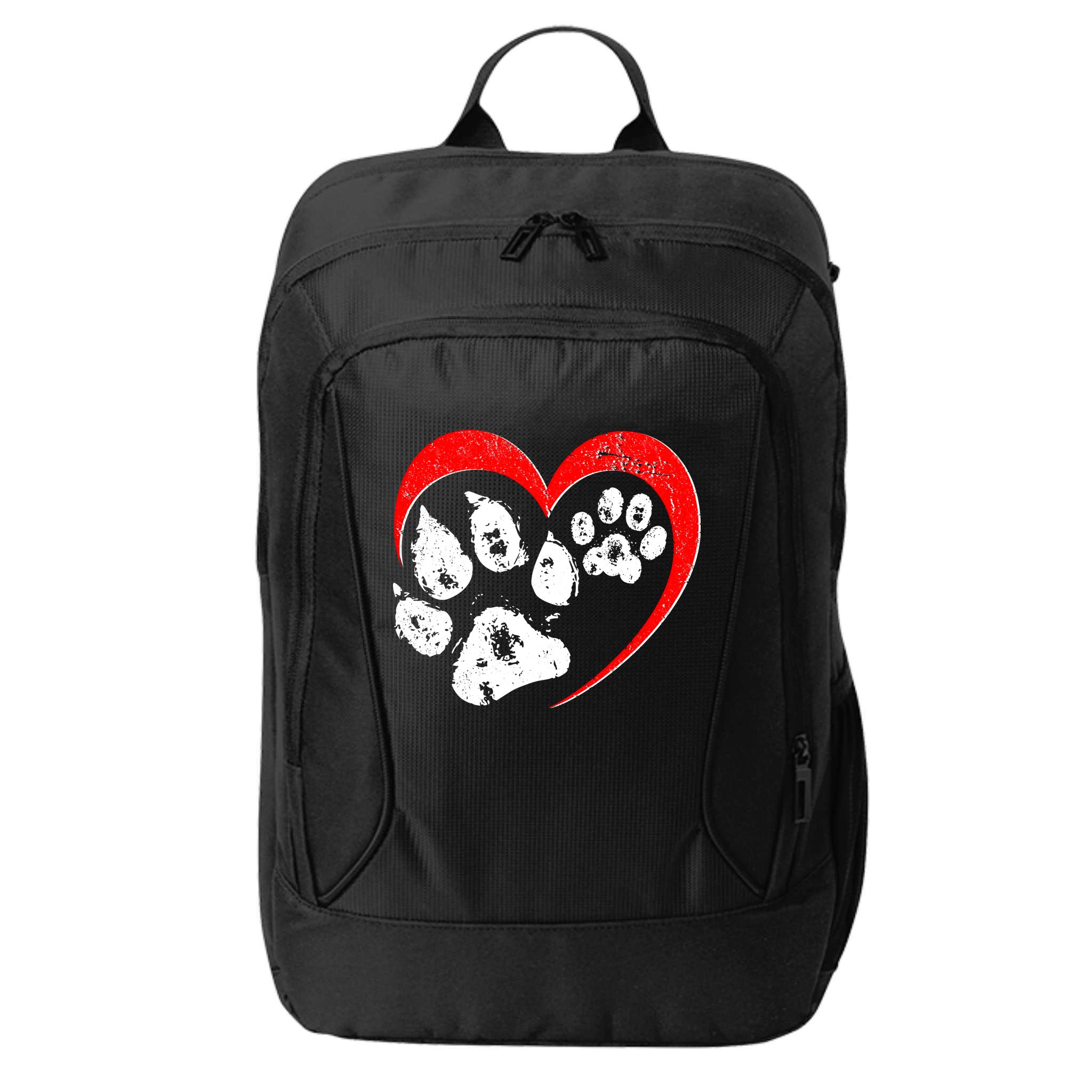 Cute Valentines Day Pet Lover Dog And Cat Paw Prints City Backpack