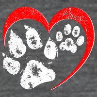 Cute Valentines Day Pet Lover Dog And Cat Paw Prints Kids T-Shirt