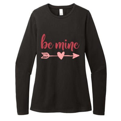 Cute Valentine's Day Be Mine Saying Heart Arrow Love Quote Gift Womens CVC Long Sleeve Shirt