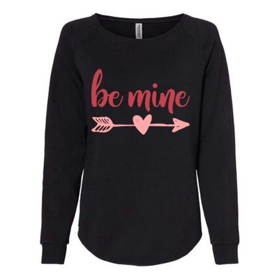 Cute Valentine's Day Be Mine Saying Heart Arrow Love Quote Gift Womens California Wash Sweatshirt