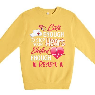 Cute Valentine Day CNA CRNA LPN LVN LAD CPN Nurses Nursing Premium Crewneck Sweatshirt