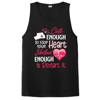 Cute Valentine Day CNA CRNA LPN LVN LAD CPN Nurses Nursing PosiCharge Competitor Tank