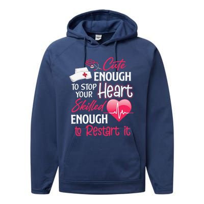 Cute Valentine Day CNA CRNA LPN LVN LAD CPN Nurses Nursing Performance Fleece Hoodie