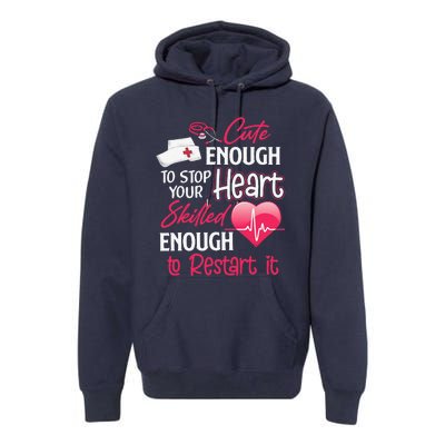 Cute Valentine Day CNA CRNA LPN LVN LAD CPN Nurses Nursing Premium Hoodie