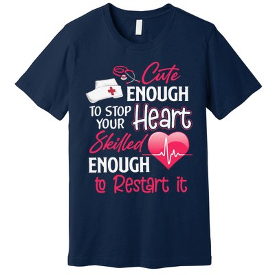 Cute Valentine Day CNA CRNA LPN LVN LAD CPN Nurses Nursing Premium T-Shirt