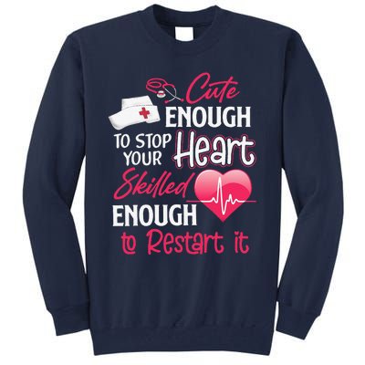 Cute Valentine Day CNA CRNA LPN LVN LAD CPN Nurses Nursing Tall Sweatshirt