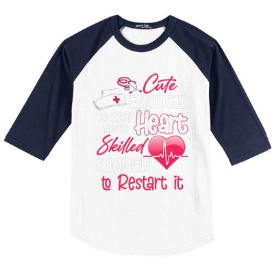 Cute Valentine Day CNA CRNA LPN LVN LAD CPN Nurses Nursing Baseball Sleeve Shirt