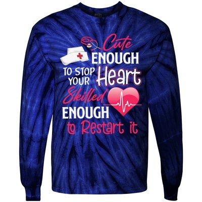 Cute Valentine Day CNA CRNA LPN LVN LAD CPN Nurses Nursing Tie-Dye Long Sleeve Shirt