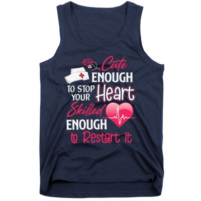 Cute Valentine Day CNA CRNA LPN LVN LAD CPN Nurses Nursing Tank Top