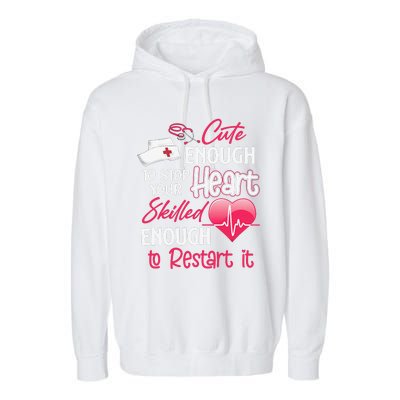 Cute Valentine Day CNA CRNA LPN LVN LAD CPN Nurses Nursing Garment-Dyed Fleece Hoodie